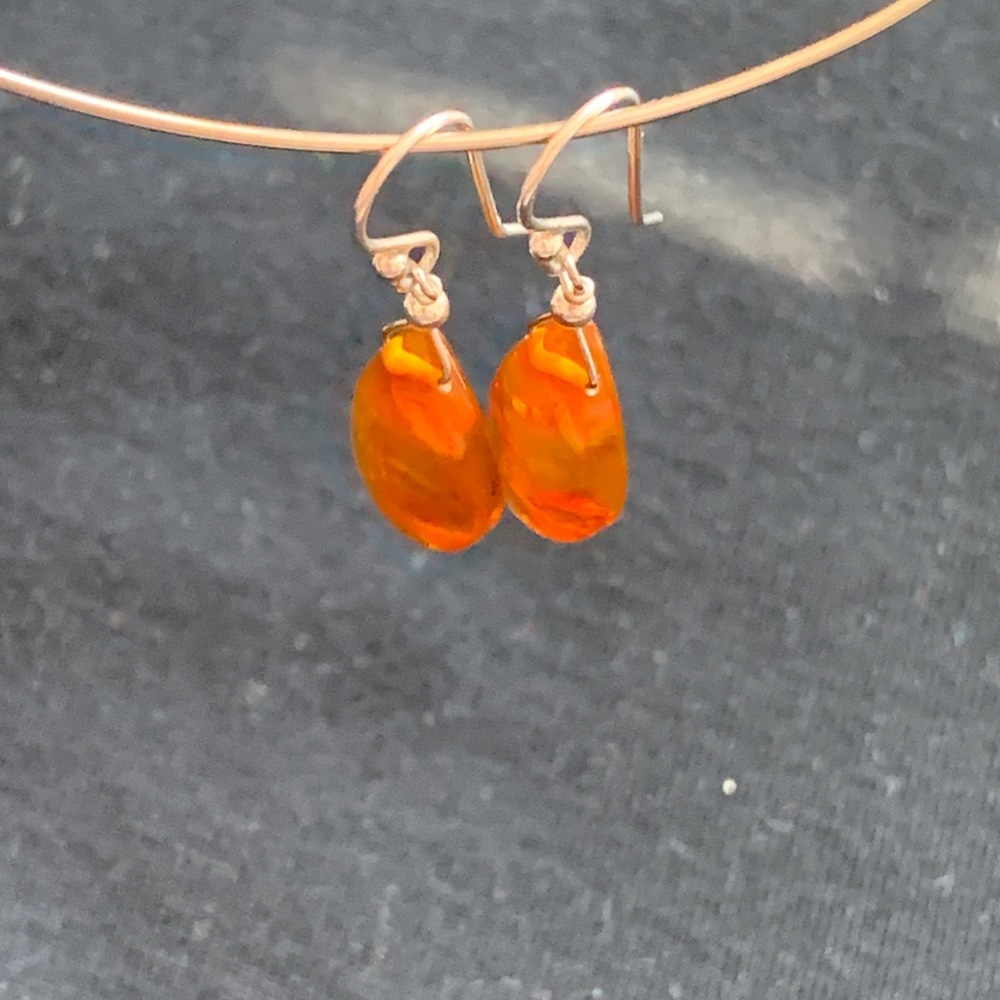 Genuine Amber earrings - Picture 2 of 5